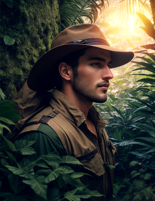 Ai Generado, Hombre, Naturaleza, Selva