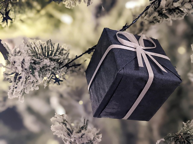 Kerstmis, Boom, Bal, Geschenk, Sneeuw