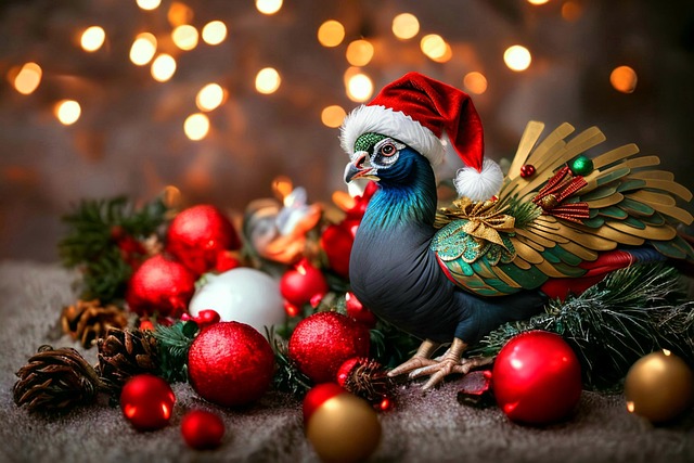 Ai Gegenereerd, Pauw, Kerstmis, Vogel