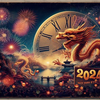 Free Nrw Year Fireworks illustration and picture