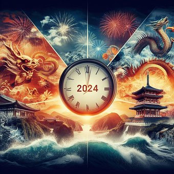 Free New Year Fireworks illustration and picture