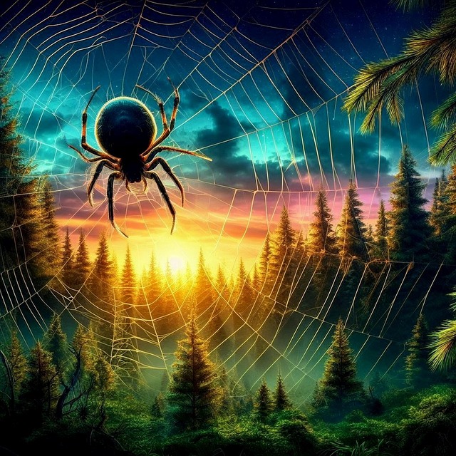 Free ai generated spider insect illustration