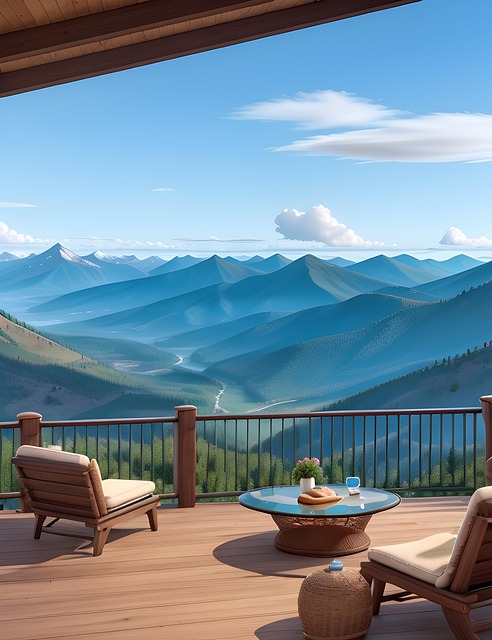 Free ai generated mountain ranges view illustration