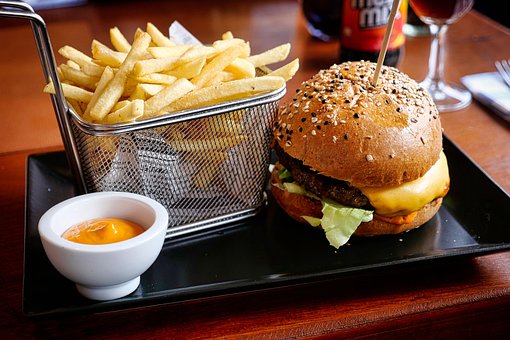 Hamburger, Jídlo, Pomfrity, Restaurace
