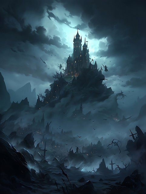 Free ai generated castle architecture illustration