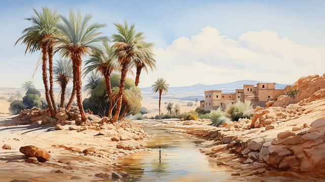 Download free HD stock image of Ai Generated Village Free ai generated village town illustration