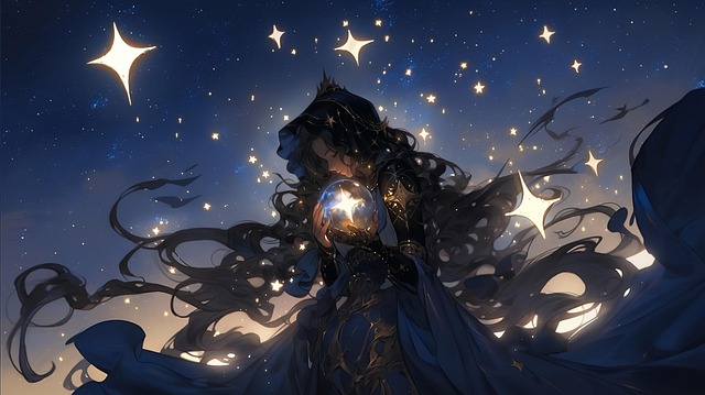 Free ai generated woman stars illustration