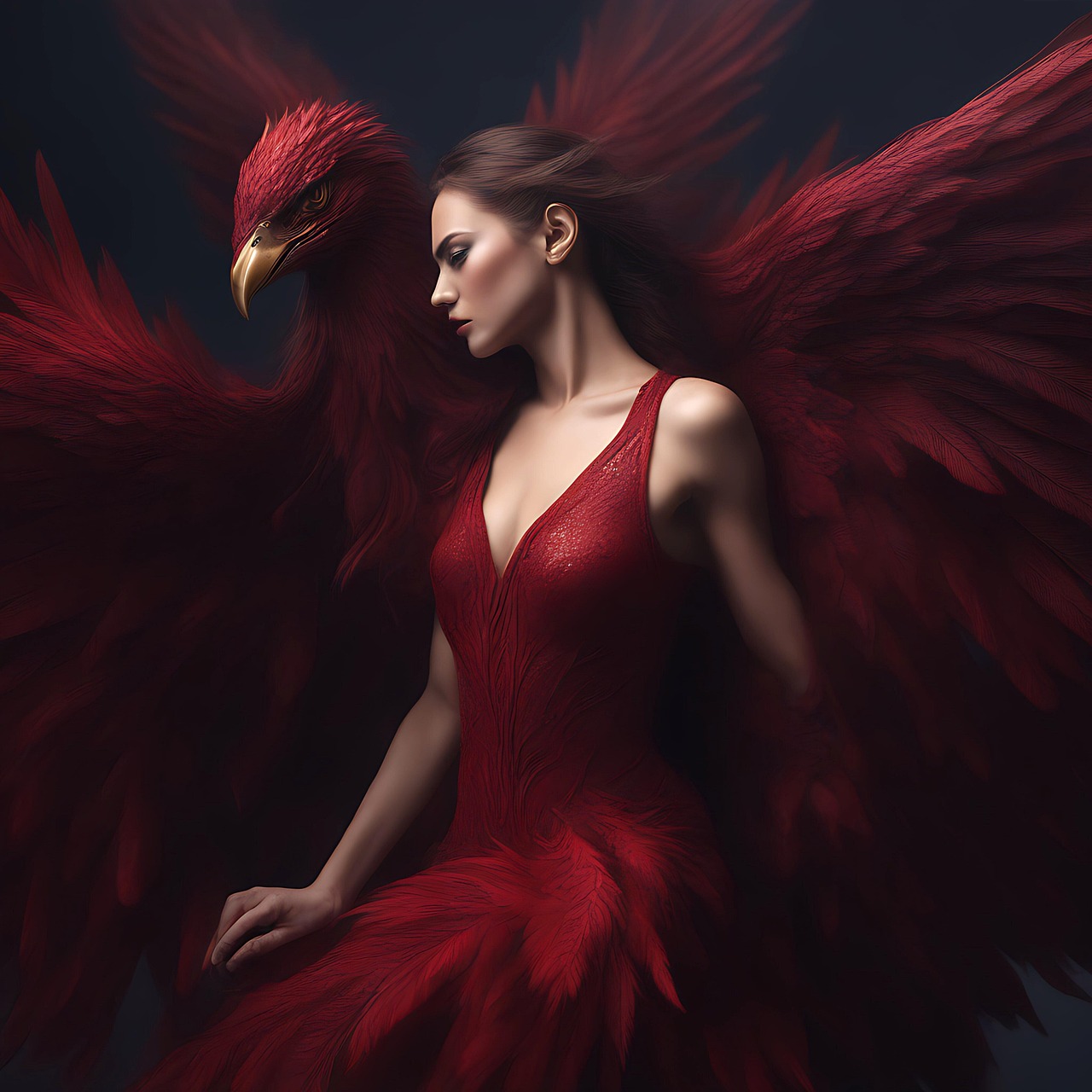 Woman Phoenix Download Ai Generated, Woman, Phoenix. Royalty-Free Stock Illustration ...