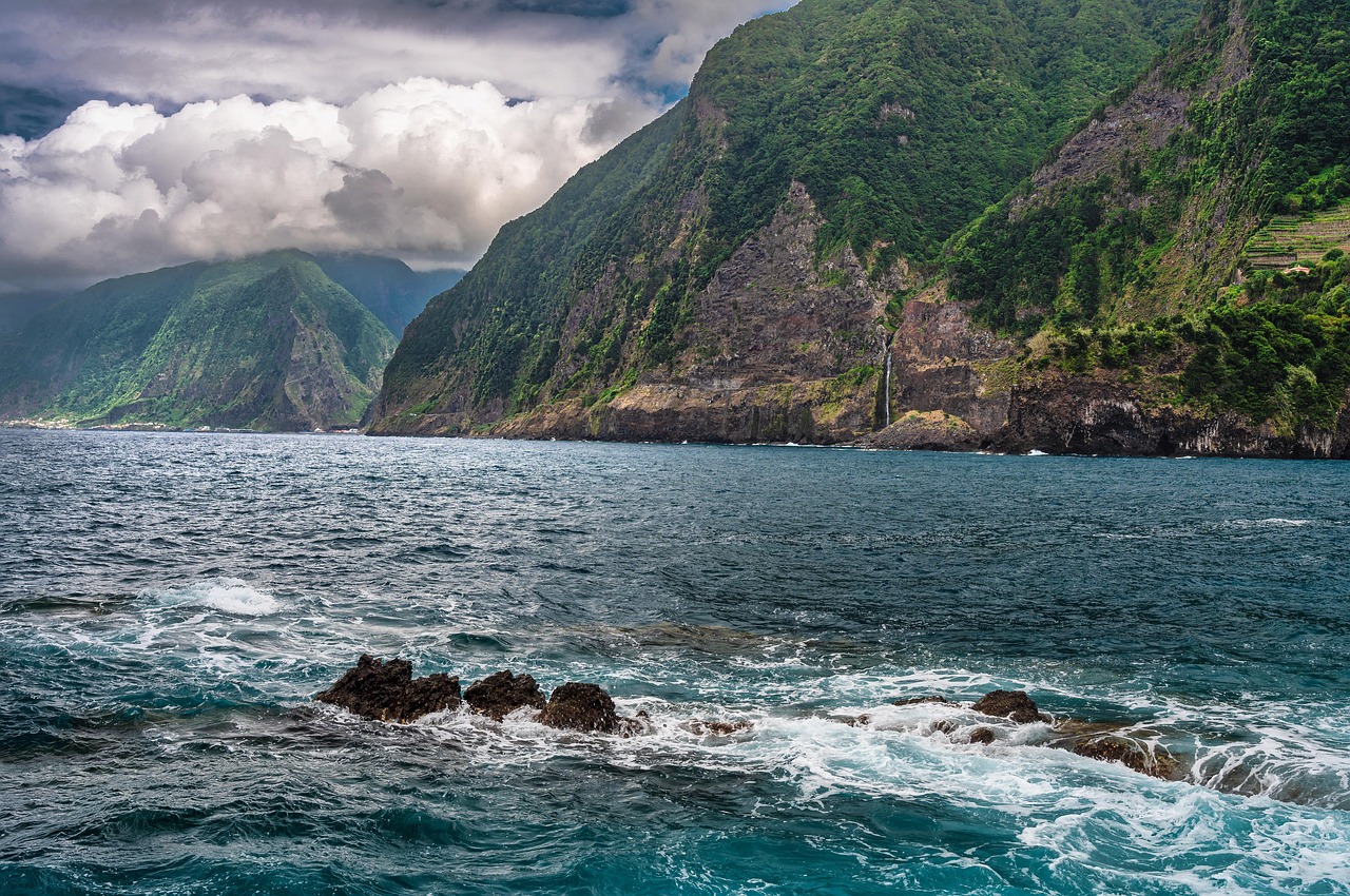Madeira, Pláž, Oceán, Moře, Skály, Útes