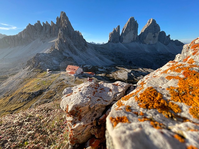 Itálie, Tre Cime, Dolomity, Hory, Rock