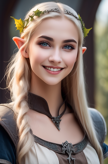 Free ai generated elf girl illustration