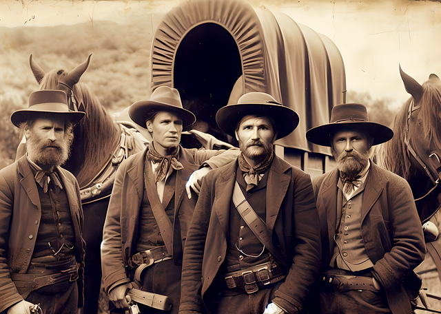 Free ai generated men gunfighter illustration
