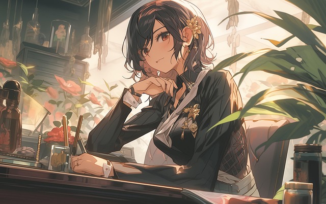 Free ai generated woman office illustration