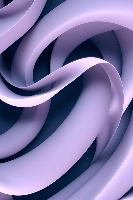 Free blue ai generated ribbon illustration