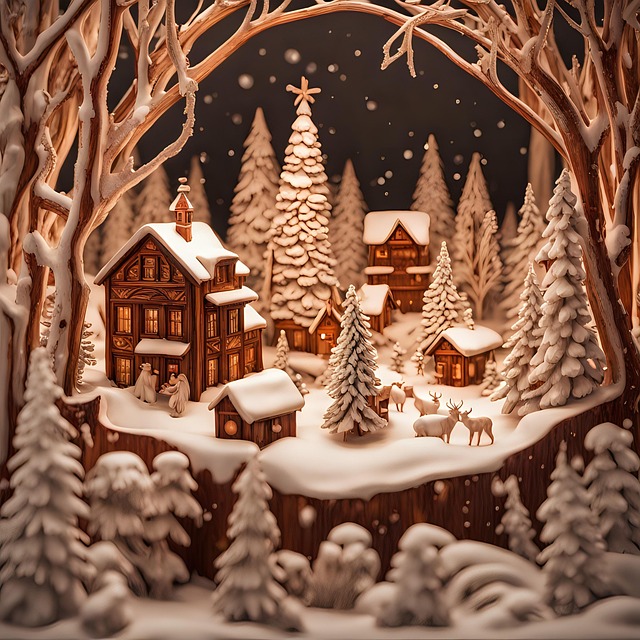 Free ai generated nature christmas illustration