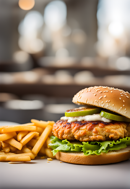 Free ai generated burger food illustration