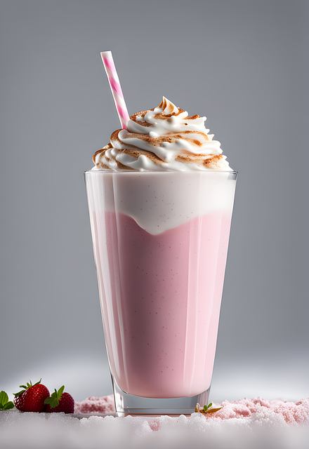 Ai Generado, Leche, Fresa, Postre, Hielo