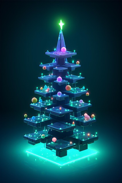 Free ai generated christmas tree holiday illustration