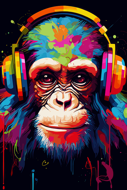 Free ai generated monkey primate illustration
