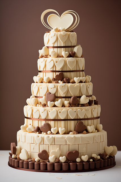 Free ai generated wedding cake chocolate illustration