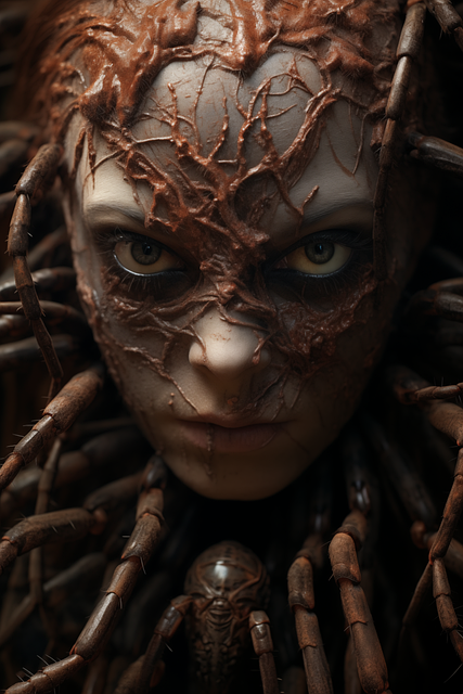 Free ai generated woman scary illustration