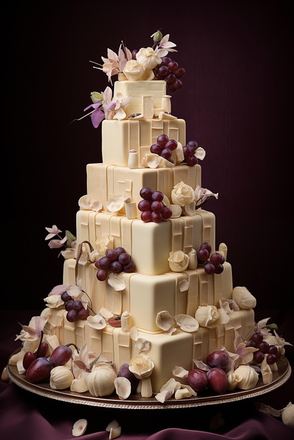 Free ai generated white chocolate cake illustration