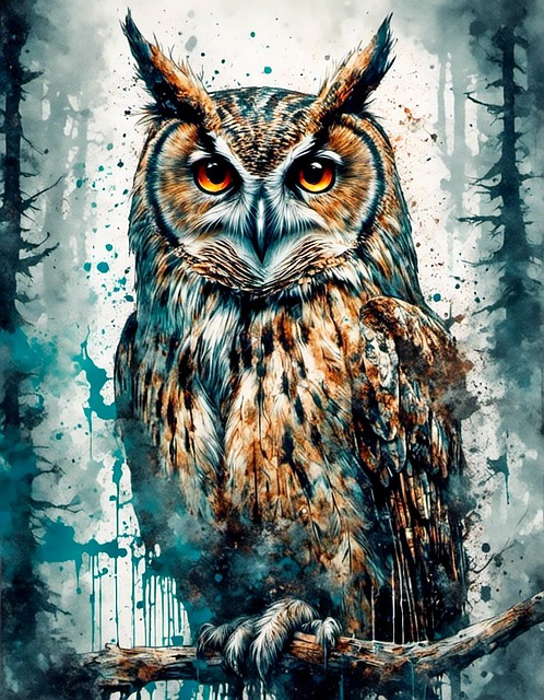 Download free HD stock image of Ai Generated Owl Free ai generated owl nature illustration