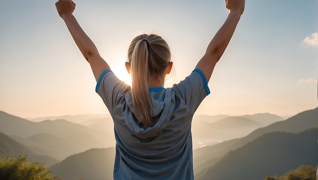 Free ai generated girl success illustration