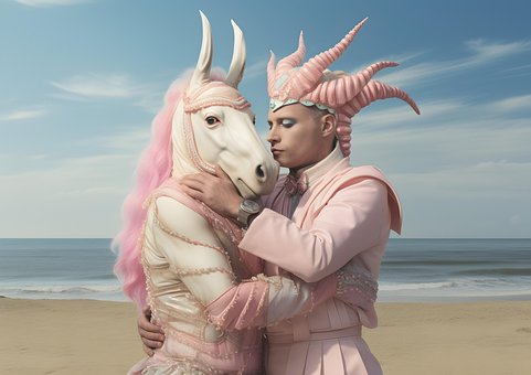 Ai Generado, Unicornios, Pareja