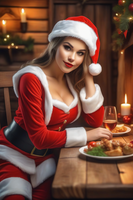 Download free HD stock image of Ai Generated Girl Free ai generated girl christmas illustration