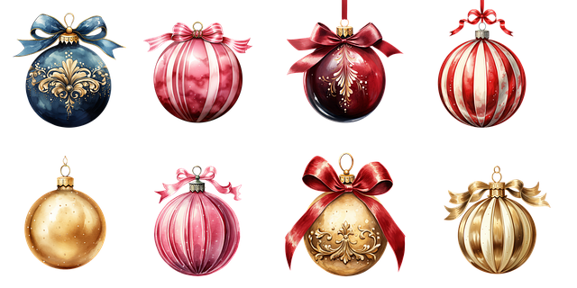 Free ai generated ornaments christmas baubles illustration