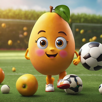 Ai Generované, Mango, Fotbal, Ovoce