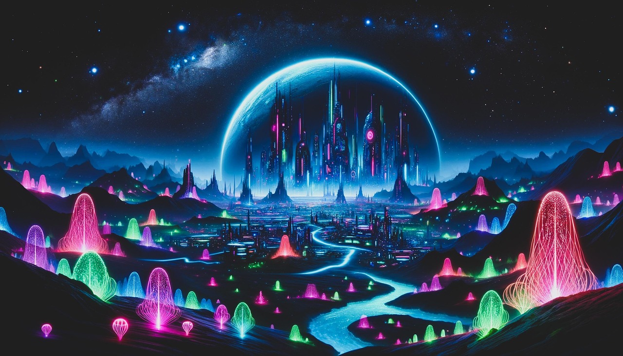 Free ai generated exoplanet volcanic illustration