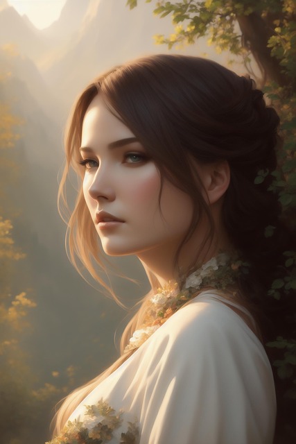 Download free HD stock image of Ai Generated Woman Free ai generated woman flowers illustration