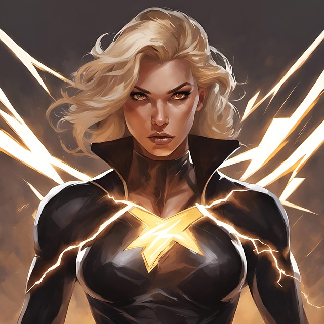 Free ai generated captain thunder comic book illustration