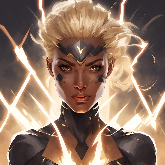 Free ai generated woman captain thunder illustration