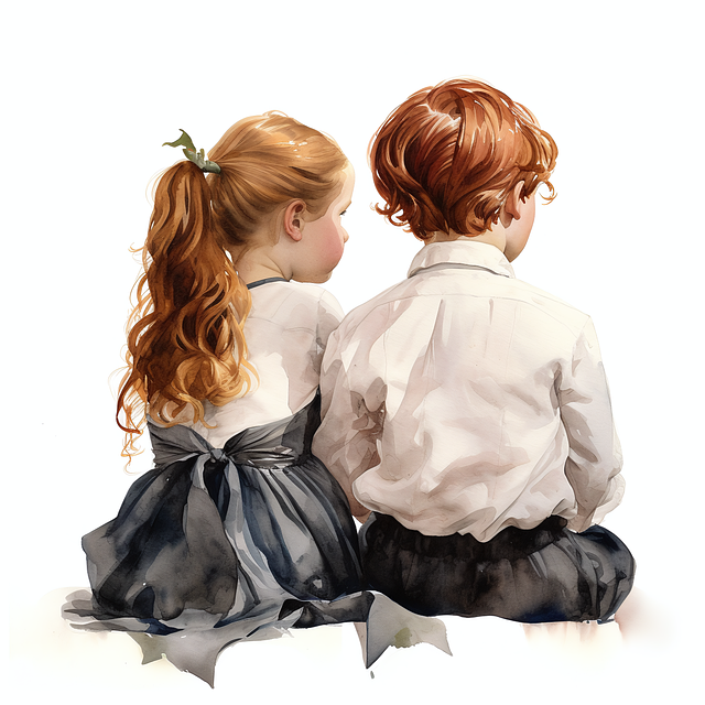 Download free HD stock image of Ai Generated Children Free ai generated children couple illustration