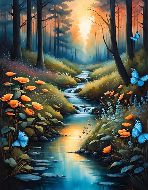 Download free HD stock image of Ai Generated Butterflies Free ai generated butterflies flowers illustration