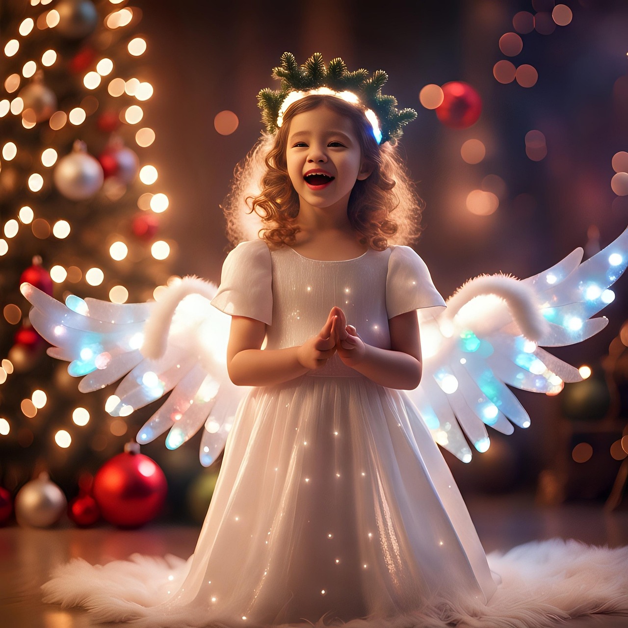 Download Ai Generated Little Girl Angel Royalty Free Stock