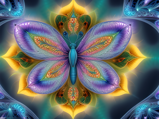 Free Abstract Mandala Butterfly illustration and picture