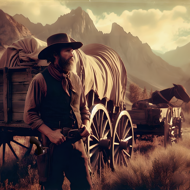 Free man gunfighter cowboy illustration