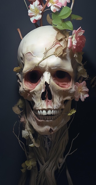 Free Ai Generated Skull illustration and picture