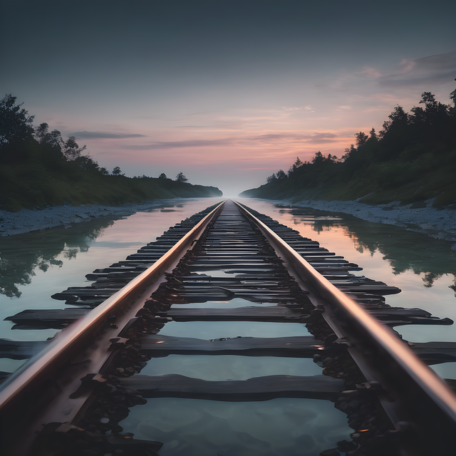 Free rails railtrack nowhere illustration