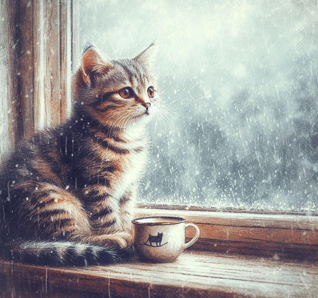 Free cat little cat pet illustration