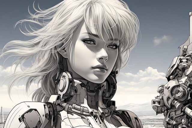Free ai generated woman robot illustration