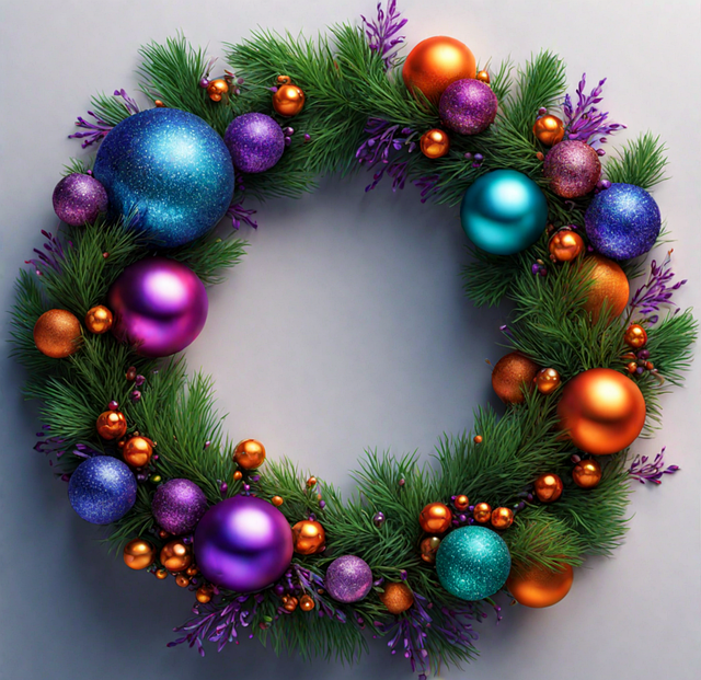 Free ai generated christmas wreath illustration