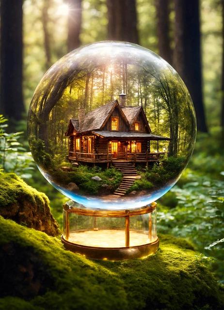 Free ai generated globe cabin illustration
