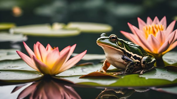Ai Generované, Žába, Rybník, Lotus