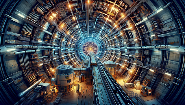 Free ai generated hadron collider large hadron collider illustration
