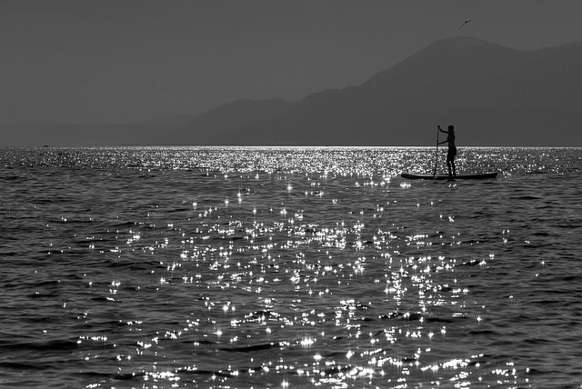 See, Natur, Stand-Up-Paddling, Wasser